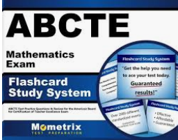 ABCTE Math flash cards test prep